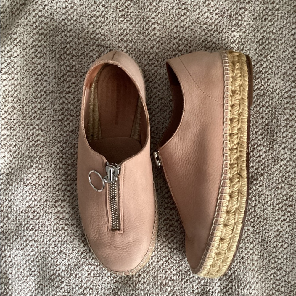Alexander Wang ‘Devon’ Leather Espadrille Zip Sneakers, Size 7.5